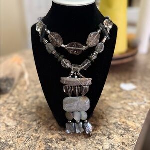 Chico’s Black and Silver Statement Necklace